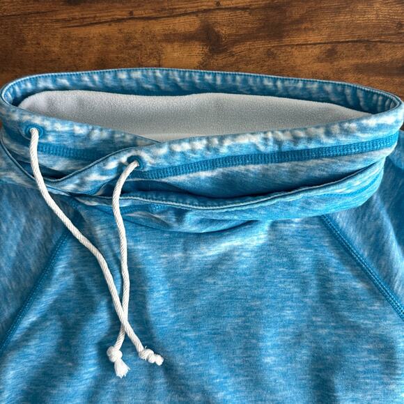 NWOT Reebok Sweatshirt Small Blue Cowl Neck Sportswear Athleisure Loungewear - Picture 7 of 10